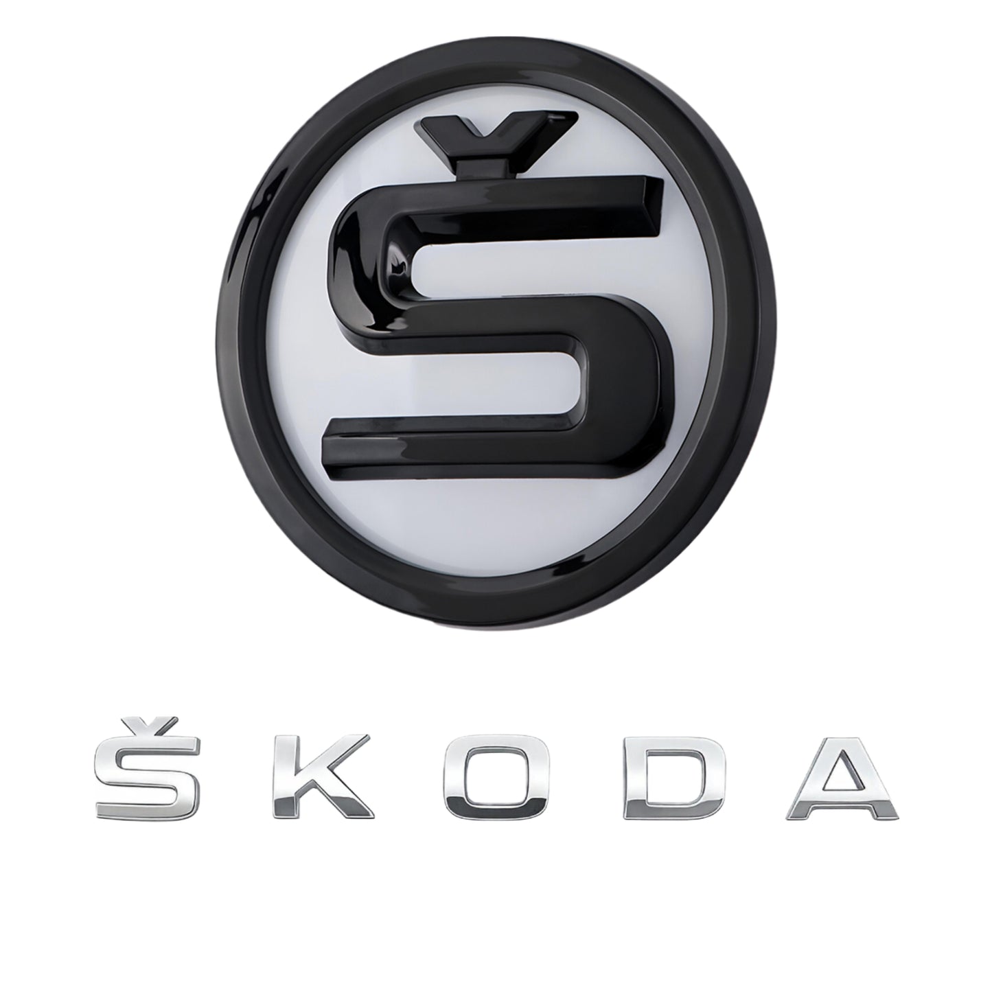 Skoda Emblem | White